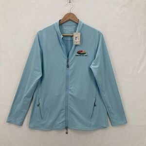 Peter Millar Jacket Womens Large Enniscrone Golf Links Full Zip UPF 50+ Stretch